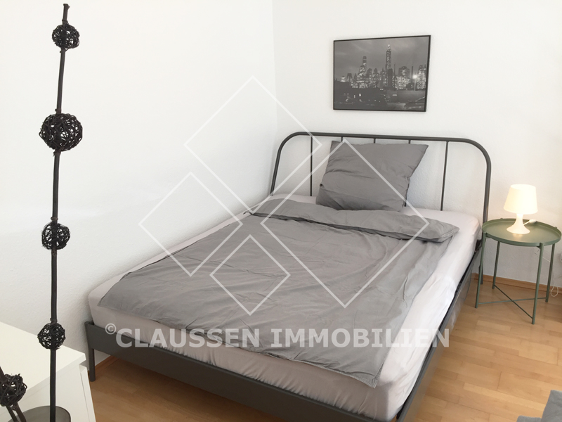 Schlafbereich Modern möbliertes Appartement Wiesbaden
